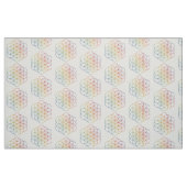 Bloem des Levens Regenboog Gradiënt Patroon op Wit Stof (Fat Quarter)