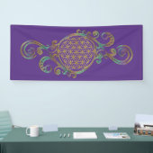Bloem Des Levens - Spiraal Ornamenten 1 Spandoek (Beurs)