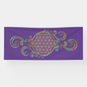 Bloem Des Levens - Spiraal Ornamenten 1 Spandoek (Horizontaal)