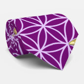 Bloem des Levens - stempel naadloos patroon - rood Stropdas (Opgerold)