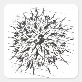 Bloem des Levens Vierkante Sticker