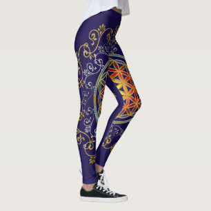 Bloem Des Levens - Vintage Ornamenten Mandala 1 Leggings