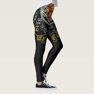 Bloem Des Levens - Vintage Ornamenten Mandala 1 Leggings