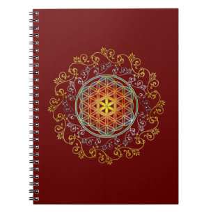 Bloem Des Levens - Vintage Ornamenten Mandala 1 Notitieboek