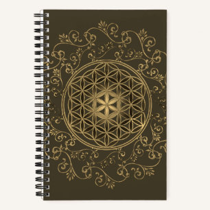 Bloem Des Levens - Vintage Ornamenten Mandala 2 Notitieboek