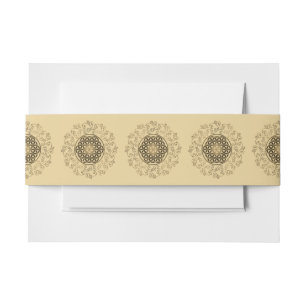 Bloem Des Levens - Vintage Ornamenten Mandala 2 Uitnodigingen Wikkel