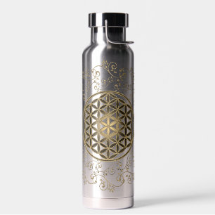 Bloem Des Levens - Vintage Ornamenten Mandala 2 Waterfles