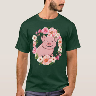 Bloem Dierliefhebber Boerderijdier Cadeau Bloemrij T-shirt