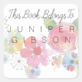 Bloem "Dit boek is van" sticker sjabloon