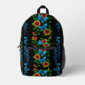 Bloem Doodle Bedrukte Rugzak (Voorkant)