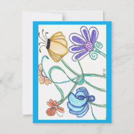 Bloem Doodle - Blanco kaart