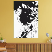 Bloem Doodle Canvas Afdruk (Insitu (Woonkamer))