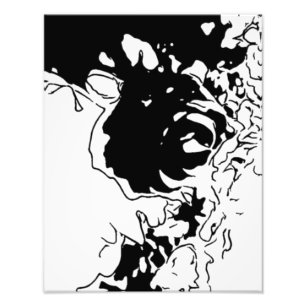 Bloem Doodle Foto Afdruk