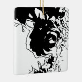 Bloem Doodle Keramisch Ornament (Rechts)