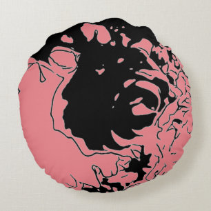 Bloem Doodle Rond Kussen