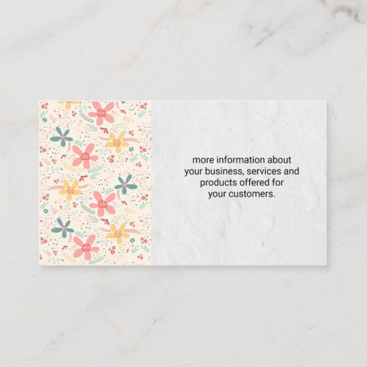 Bloem Doodles Visitekaartje (Achterkant)