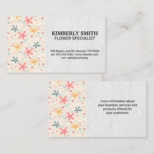 Bloem Doodles Visitekaartje (Voorkant / Achterkant)