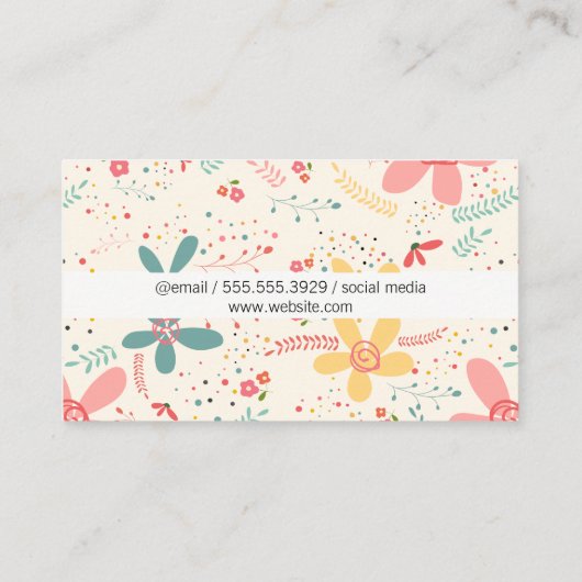 Bloem Doodles Visitekaartje (Achterkant)