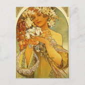 Bloem door Alphonse Mucha Briefkaart (Voorkant)