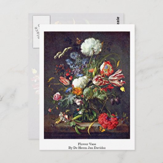Bloem door de Heem Jan Davidsz Briefkaart (Voorkant / Achterkant)