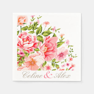 Bloem douche boeket   baby Pink Servet