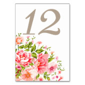 Bloem Douche Boeket Tafelnummers | baby roze (Achterkant)