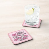 Bloem Dragon Drank Drank Coaster Bier Onderzetter (Rechterzijde)