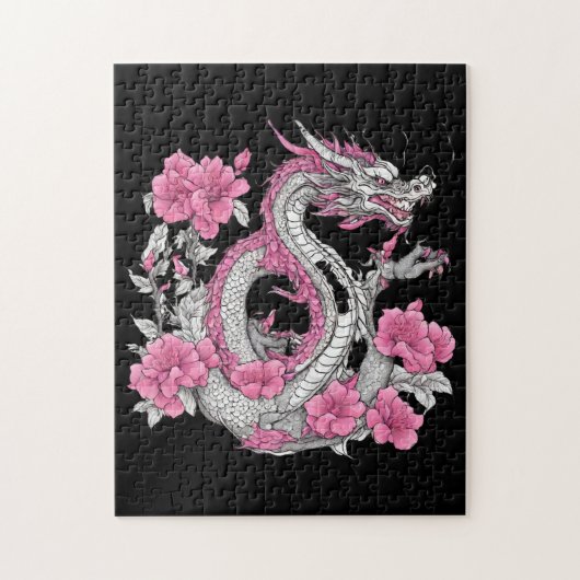 Bloem Dragon puzzel Legpuzzel (Verticaal)