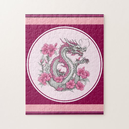 Bloem Dragon puzzel Legpuzzel (Verticaal)