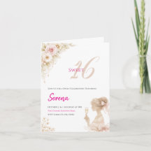 Bloem Dromerige Zachte Sweet 16 Verjaardagsnotitie