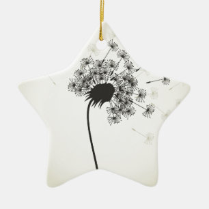 Bloem een andelion keramisch ornament