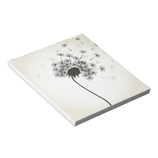 Bloem een andelion notitieblok (Schuin)
