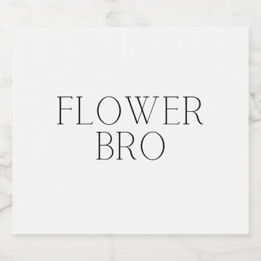 Bloem - eenvoudig bier etiket (Enkel label)