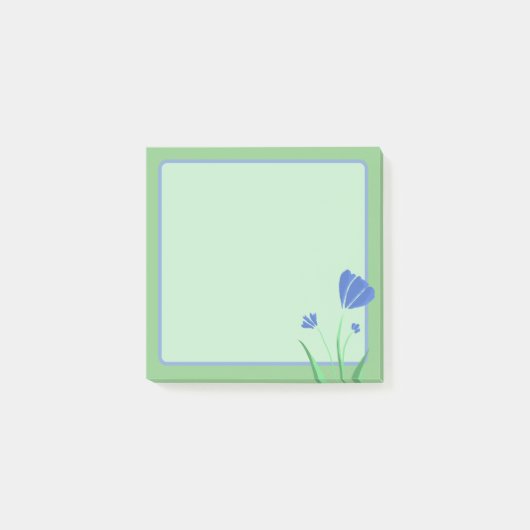 Bloem - Eenvoudig Blauw Post-it® Notes (Voorkant)