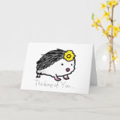 bloem egel, het Denken aan u… Kaart (Gele Bloem)