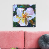Bloem, eigentijdse olieverfschilderij canvas afdruk (Insitu (Woonkamer))