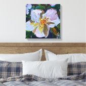 Bloem, eigentijdse olieverfschilderij canvas afdruk (Insitu (Slaapkamer))