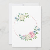 Bloem Elegante kalligraaf foto bruiloft uitnodigin Kaart (Achterkant)