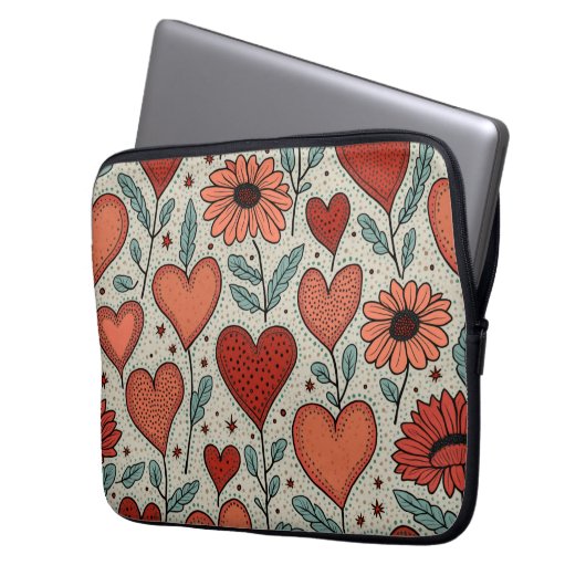 Bloem Elektronica Zak Laptop Sleeve (Voorkant Links)
