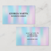 Bloem Elementen Rand | Holografisch Gradiënt Visitekaartje (Voorkant / Achterkant)