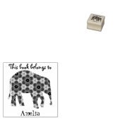  Bloem Elepha Dit boek behoort toe aan olifant Rubberstempel (Gestempeld)