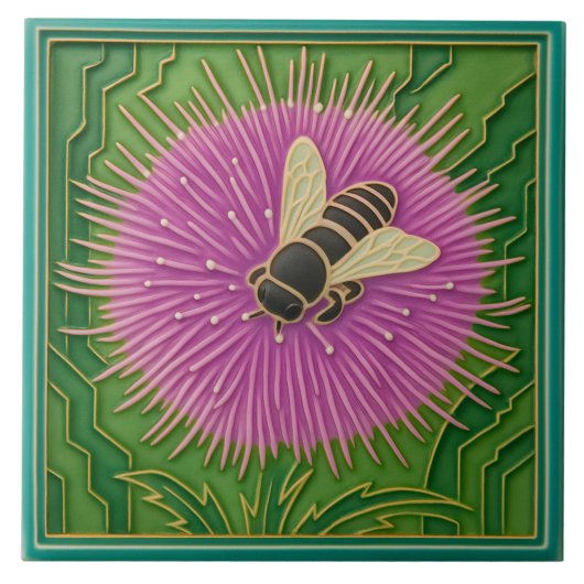 Bloem En Bij Tegel Tegeltje (Voorkant)