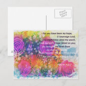 Bloem en Bijbel vers "Roos en lui" Briefkaart (Voorkant / Achterkant)