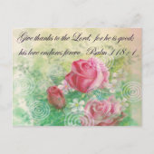 Bloem en Bijbelvers "Roos" Briefkaart (Voorkant)