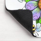 Bloem en bijen muismat (Hoek)