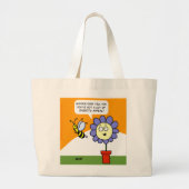 Bloem- en bijenkunst Cartoon snijdt beroep grappig Grote Tote Bag (Voorkant)
