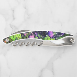 Bloem en bladeren van seringen verouderd in gesned kurkentrekker