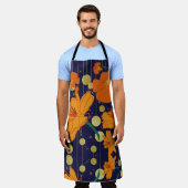 bloem en blauw schort (Gedragen)