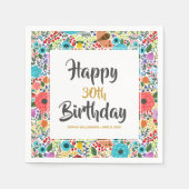 Bloem- en bloeitijd Aangepaste naam bloemen bloeie Servet (Voorkant)