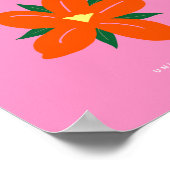 Bloem- en bloem-markt Miami Pink Oranje Preppy Flo Poster (Hoek)